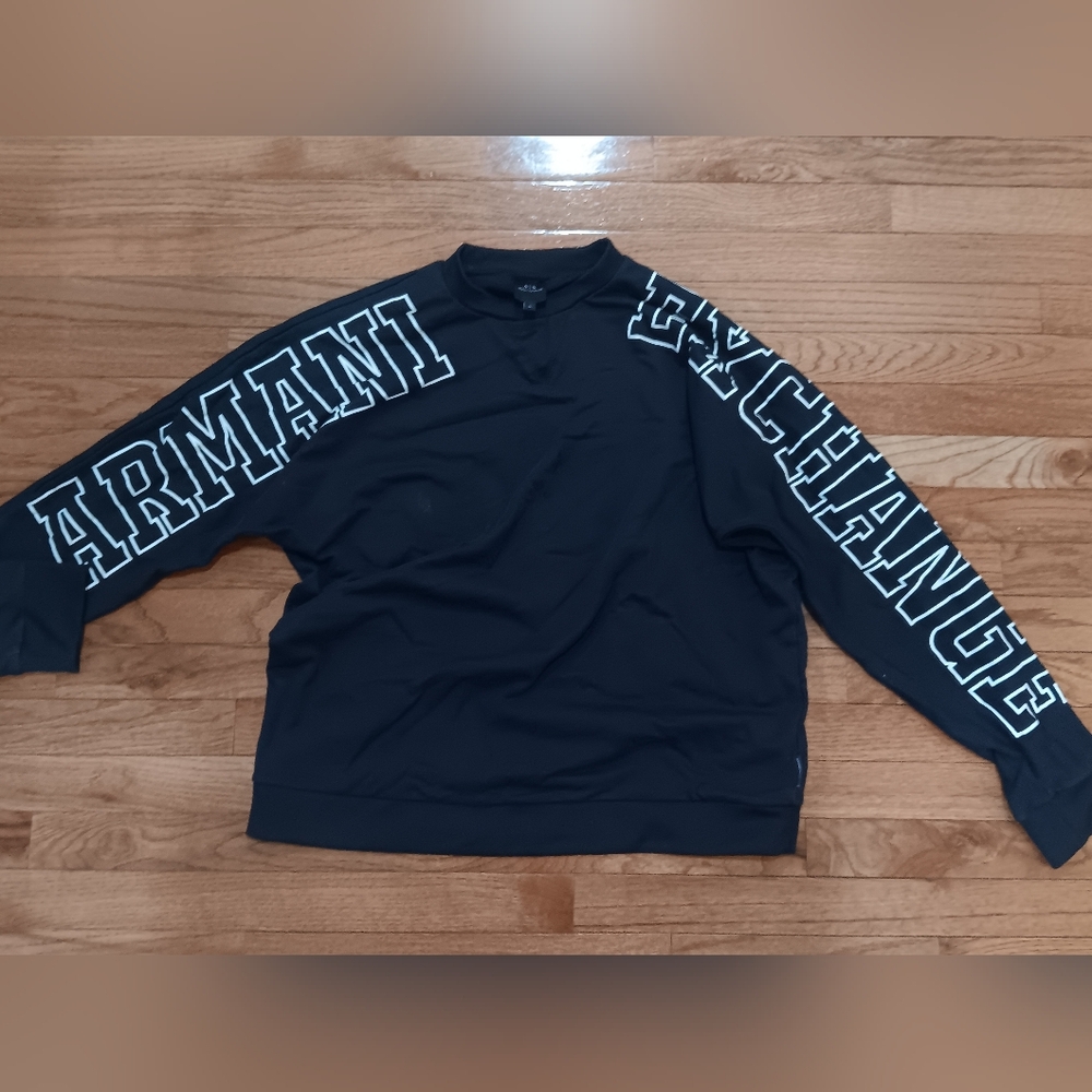Armani Exchange Men's Black Crewneck Sweater